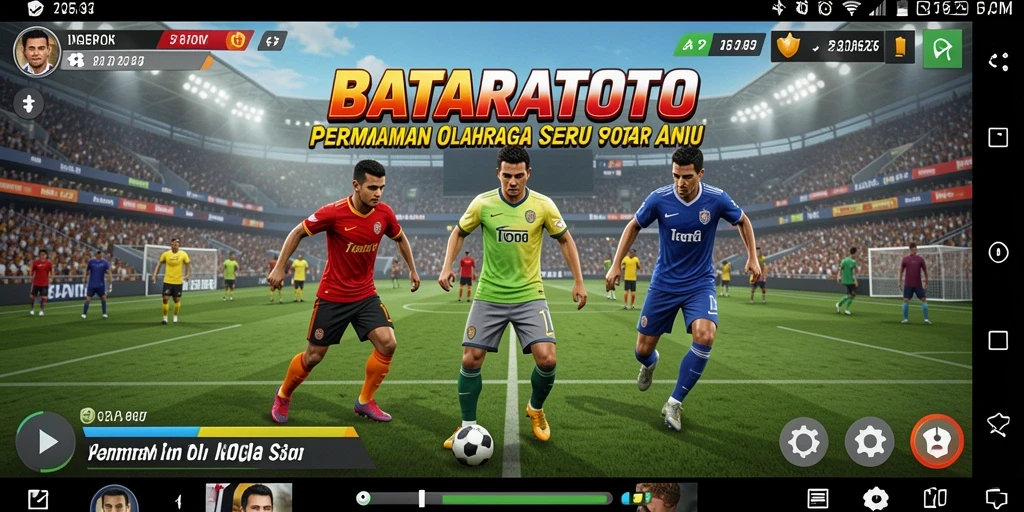 Screenshot gameplay BATARATOTO dengan aksi seru olahraga.