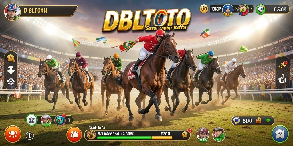 Tampilan gameplay balapan yang menegangkan dalam DBLTOTO.