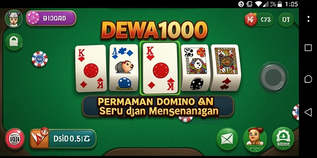 Tampilan gameplay menarik dari DEWA1000 dengan interaksi pemain.