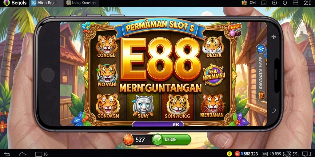 Screenshot dari gameplay E88 yang menampilkan kemeriahan permainan Slot.