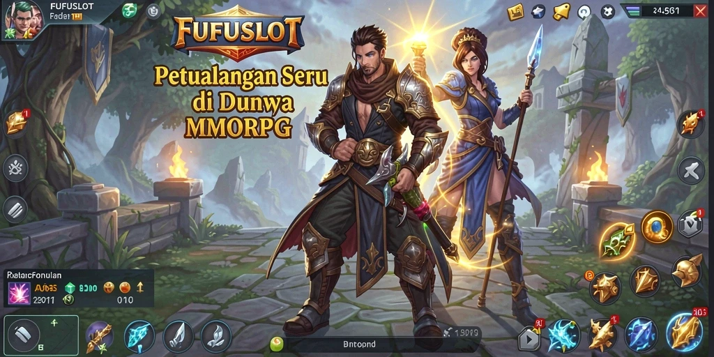 Tampilan gameplay FUFUSLOT yang epik dalam mode MMORPG.