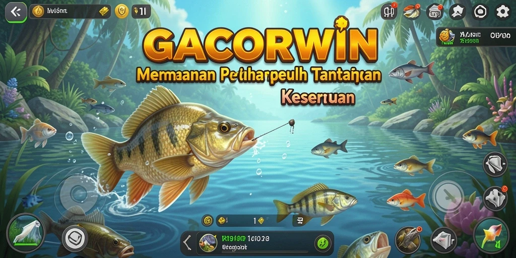 Tampilan gameplay GACORWIN yang menampilkan aksi memancing seru.