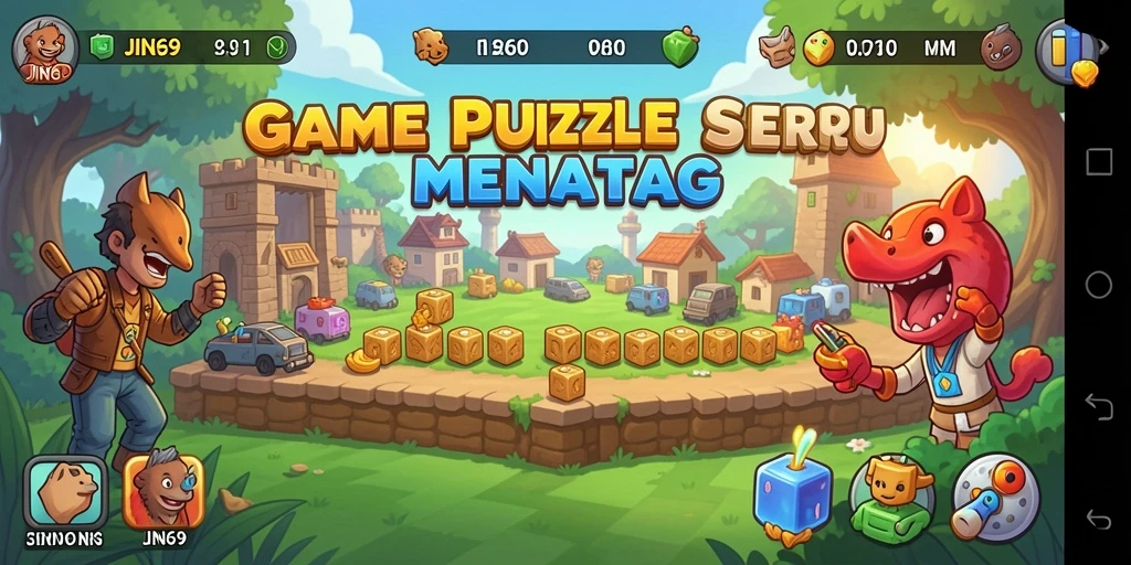 Tampilan permainan Puzzle JIN69 yang menarik dan penuh tantangan.
