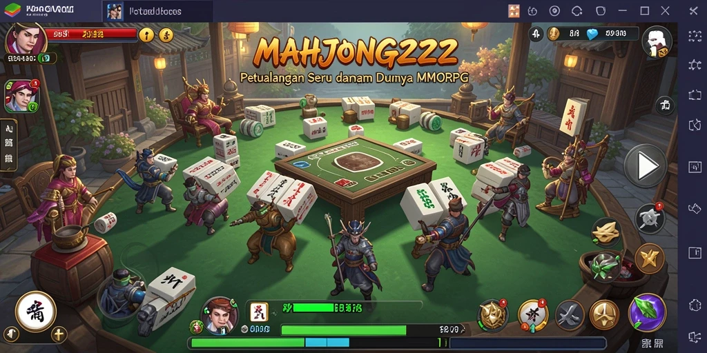 Tangkapan layar utama MAHJONG222 menampilkan aksi seru gameplay MMORPG.