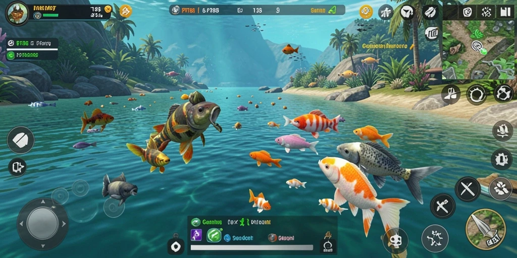 Tampilan screenshot PT89 yang menampilkan gameplay memancing yang seru.