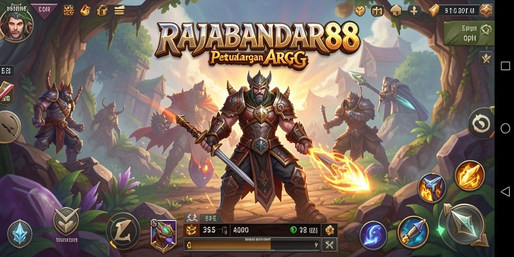 Screenshot menampilkan aksi seru dalam gameplay ARPG RAJABANDAR88.