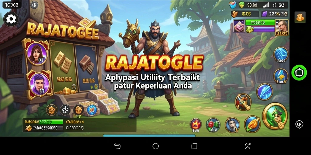 Tampilan antarmuka utama RAJATOGEL dengan fitur Utility yang canggih.