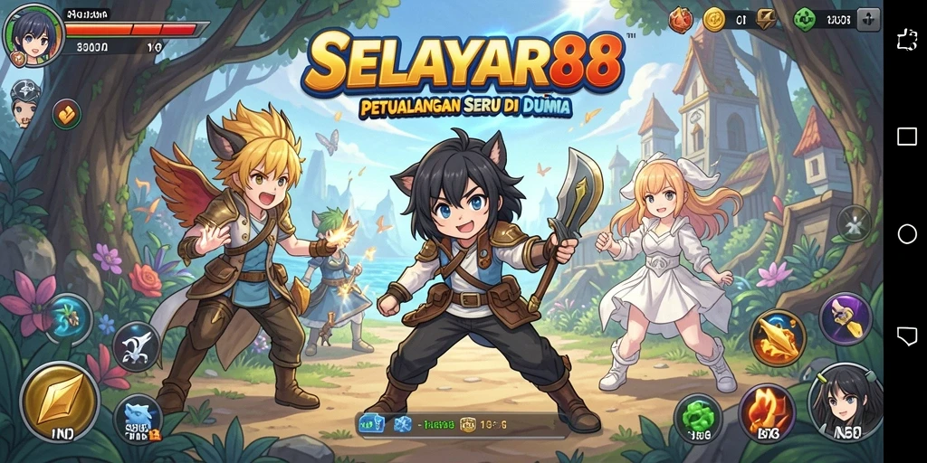 Screenshot <strong>SELAYAR88</strong> menampilkan pertarungan karakter anime yang epik.