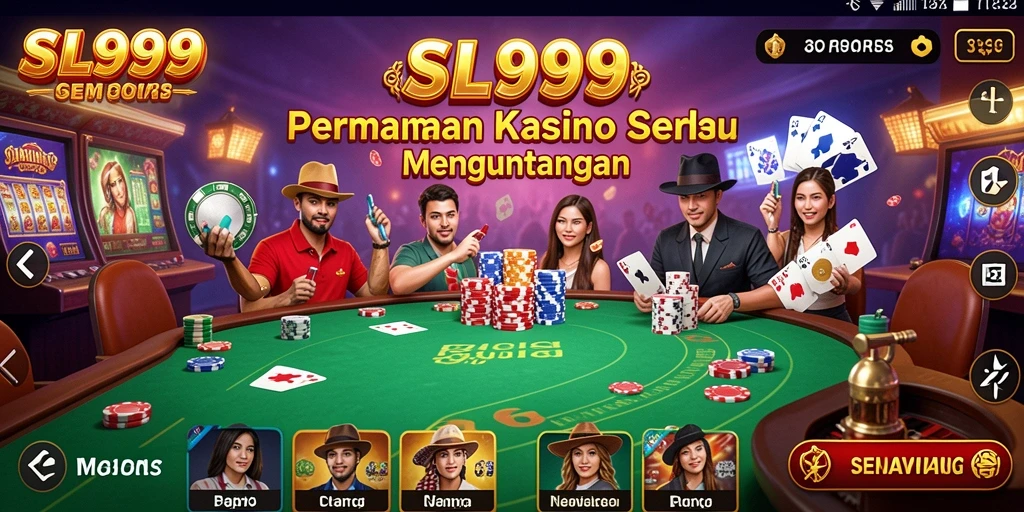 Tampilan gameplay kasino seru di SL999.