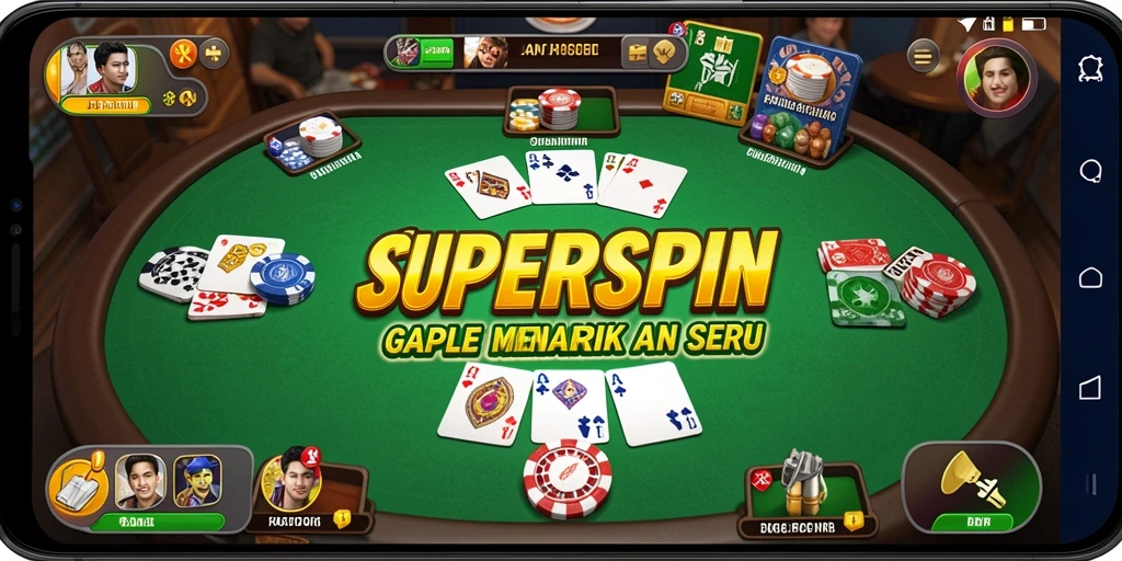 Tampilan gameplay SUPERSPIN yang seru dan interaktif.